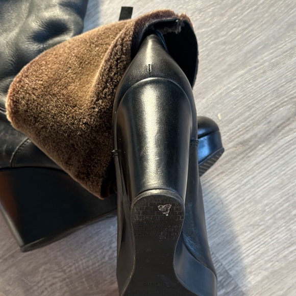 Stuart Weitzman Black and Brown Women's Wedge Boots - Picture 3 of 4